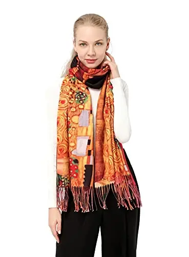 Fashion Shawl Scarf for Women Gift with Classic Tassel Soft Feel CasModazoneere Large Warm Scarves Fall Winter Blanket Shawl Wrap for ladies girls - 3