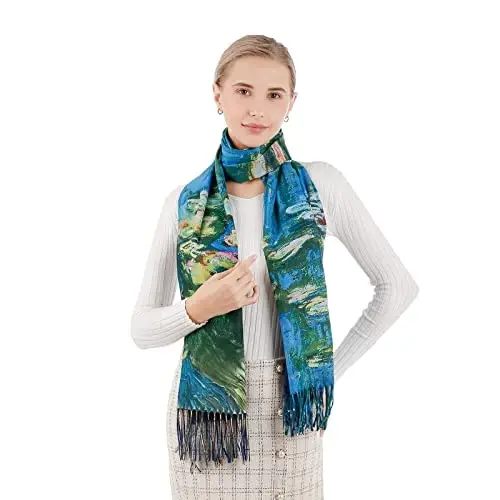 XINYUN Women's Fashion Scarf with Art Printed Tassel Soft CasModazoneere Warm Large Blanket Wrap Shawl for gift - MODAZONE (1)