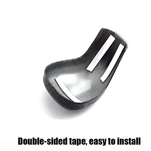 XITER ABS Carbon Fiber Car Interior Auto Gear Shift Knob Frame Cap Cover Trim Car Protect Accessories Case for Toyota Camry 2018-2025 for Corolla 2020-2024 Automatic Transmission-Carbon Fiber Black - 3