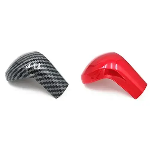 XITER ABS Carbon Fiber Car Interior Auto Gear Shift Knob Frame Cap Cover Trim Car Protect Accessories Case for Toyota Camry 2018-2025 for Corolla 2020-2024 Automatic Transmission-Carbon Fiber Black - 7