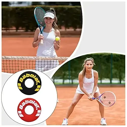 XIXILINRUIYUN 4 Piece Rubber Tire Shape Vibration Dampener Perdurable Tennis Racket Shock Absorber Soft Tennis Accessory Great for Tennis Players - 2