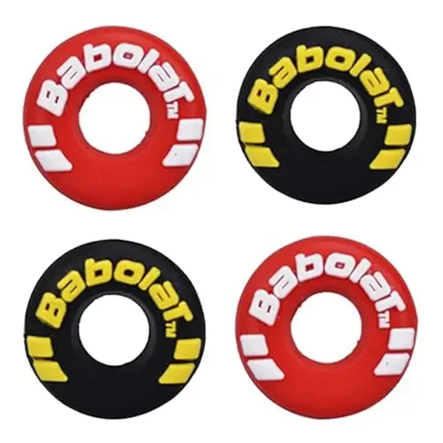 XIXILINRUIYUN 4 Piece Rubber Tire Shape Vibration Dampener Perdurable Tennis Racket Shock Absorber Soft Tennis Accessory Great for Tennis Players - 1