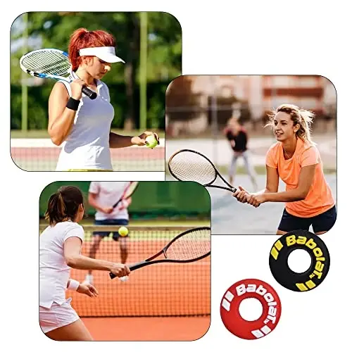 XIXILINRUIYUN 4 Piece Rubber Tire Shape Vibration Dampener Perdurable Tennis Racket Shock Absorber Soft Tennis Accessory Great for Tennis Players - 3