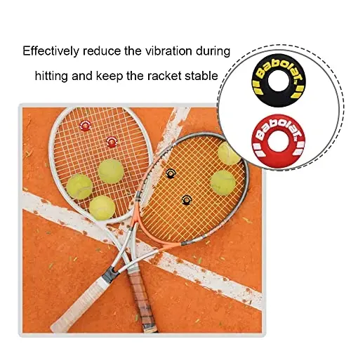 XIXILINRUIYUN 4 Piece Rubber Tire Shape Vibration Dampener Perdurable Tennis Racket Shock Absorber Soft Tennis Accessory Great for Tennis Players - 4