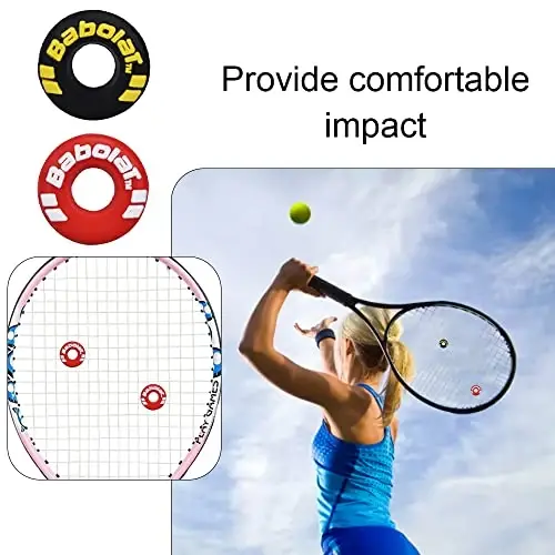 XIXILINRUIYUN 4 Piece Rubber Tire Shape Vibration Dampener Perdurable Tennis Racket Shock Absorber Soft Tennis Accessory Great for Tennis Players - 5