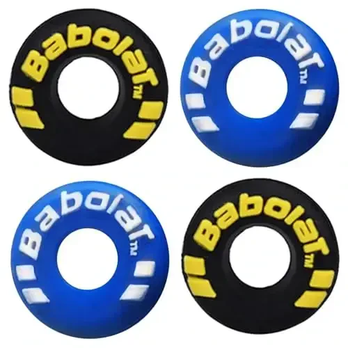 XIXILINRUIYUN 4 Piece Rubber Tire Shape Vibration Dampener Perdurable Tennis Racket Shock Absorber Soft Tennis Accessory Great for Tennis Players 