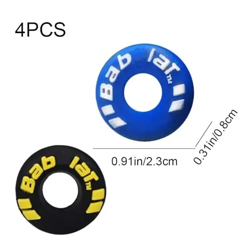 XIXILINRUIYUN 4 Piece Rubber Tire Shape Vibration Dampener Perdurable Tennis Racket Shock Absorber Soft Tennis Accessory Great for Tennis Players - 7