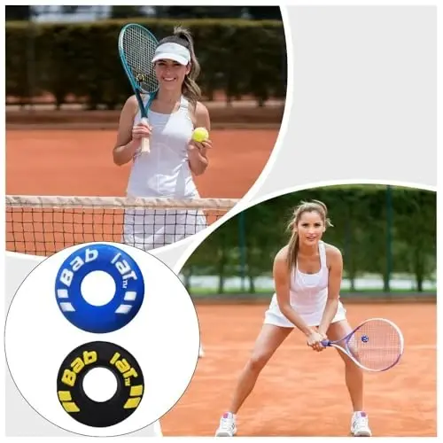 XIXILINRUIYUN 4 Piece Rubber Tire Shape Vibration Dampener Perdurable Tennis Racket Shock Absorber Soft Tennis Accessory Great for Tennis Players - 2