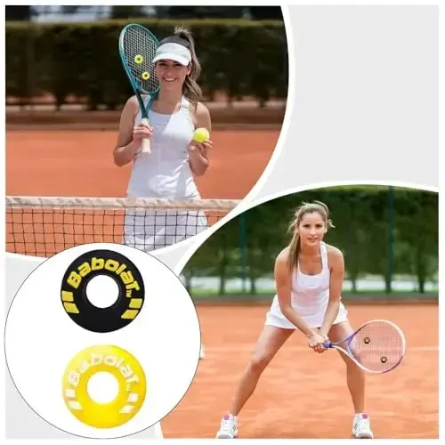 XIXILINRUIYUN 4 Piece Rubber Tire Shape Vibration Dampener Perdurable Tennis Racket Shock Absorber Soft Tennis Accessory Great for Tennis Players - 5