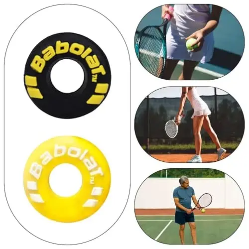 XIXILINRUIYUN 4 Piece Rubber Tire Shape Vibration Dampener Perdurable Tennis Racket Shock Absorber Soft Tennis Accessory Great for Tennis Players - 4