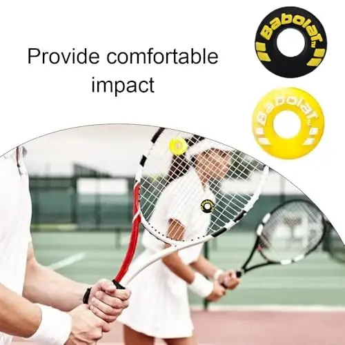 XIXILINRUIYUN 4 Piece Rubber Tire Shape Vibration Dampener Perdurable Tennis Racket Shock Absorber Soft Tennis Accessory Great for Tennis Players - 6
