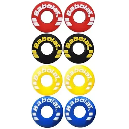 XIXILINRUIYUN 4 Piece Rubber Tire Shape Vibration Dampener Perdurable Tennis Racket Shock Absorber Soft Tennis Accessory Great for Tennis Players - 1