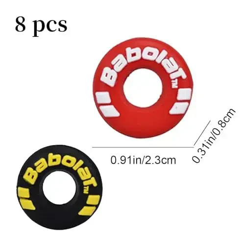 XIXILINRUIYUN 4 Piece Rubber Tire Shape Vibration Dampener Perdurable Tennis Racket Shock Absorber Soft Tennis Accessory Great for Tennis Players - 2