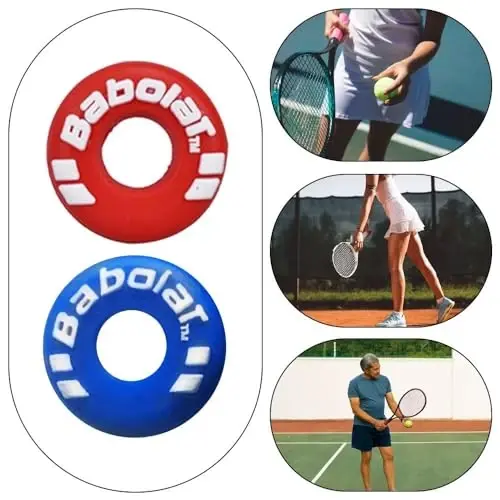 XIXILINRUIYUN 4 Piece Rubber Tire Shape Vibration Dampener Perdurable Tennis Racket Shock Absorber Soft Tennis Accessory Great for Tennis Players - 3