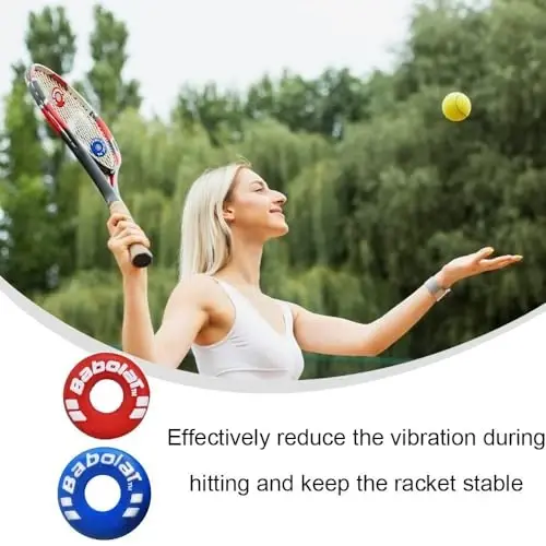 XIXILINRUIYUN 4 Piece Rubber Tire Shape Vibration Dampener Perdurable Tennis Racket Shock Absorber Soft Tennis Accessory Great for Tennis Players - 5