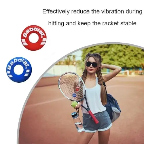 XIXILINRUIYUN 4 Piece Rubber Tire Shape Vibration Dampener Perdurable Tennis Racket Shock Absorber Soft Tennis Accessory Great for Tennis Players - 4