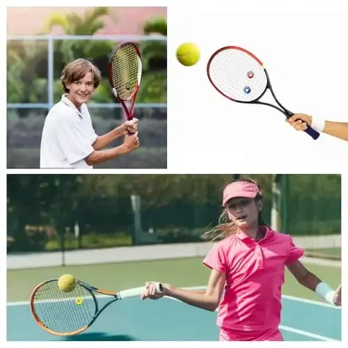 XIXILINRUIYUN 4 Piece Rezina G'ildirak Shakli Vibratsiyani Kamaytiruvchi Chidamli Tennis Raketkasi Shokni Yutuvchi Yumshoq Tennis Aksessuari Tennis O'yinchilari uchun Zo'r - 7