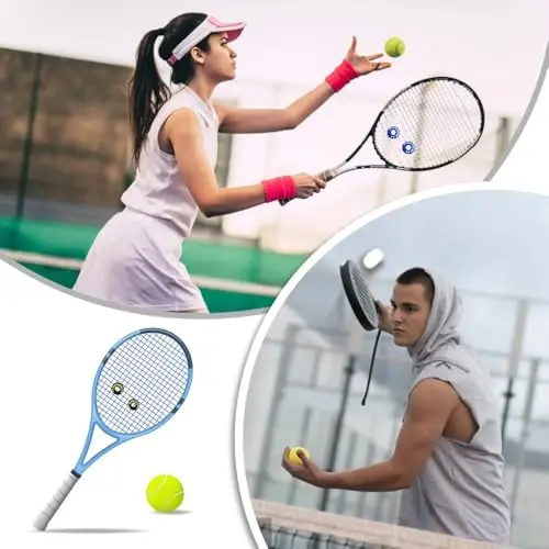 XIXILINRUIYUN 4 Piece Rezina G'ildirak Shakli Vibratsiyani Kamaytiruvchi Chidamli Tennis Raketkasi Shokni Yutuvchi Yumshoq Tennis Aksessuari Tennis O'yinchilari uchun Zo'r - 6