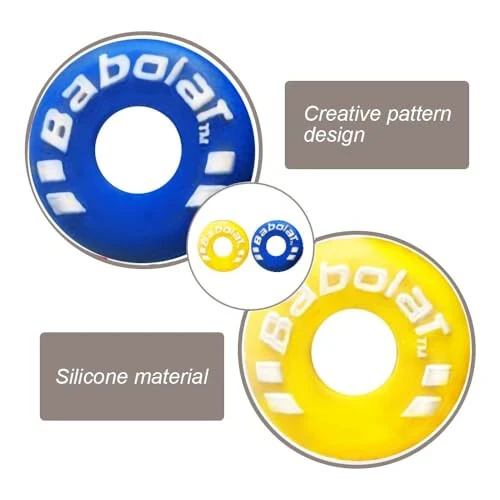 XIXILINRUIYUN 4 Piece Rubber Tire Shape Vibration Dampener Perdurable Tennis Racket Shock Absorber Soft Tennis Accessory Great for Tennis Players - 7