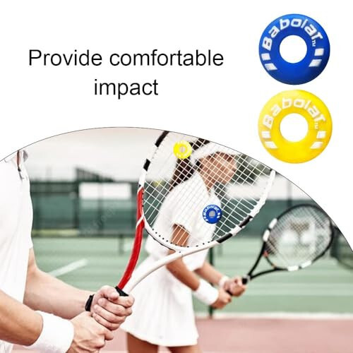 XIXILINRUIYUN 4 Piece Rubber Tire Shape Vibration Dampener Perdurable Tennis Racket Shock Absorber Soft Tennis Accessory Great for Tennis Players - 12