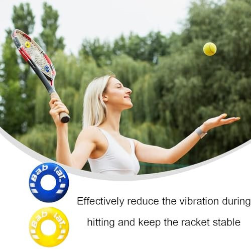 XIXILINRUIYUN 4 Piece Rubber Tire Shape Vibration Dampener Perdurable Tennis Racket Shock Absorber Soft Tennis Accessory Great for Tennis Players - 4