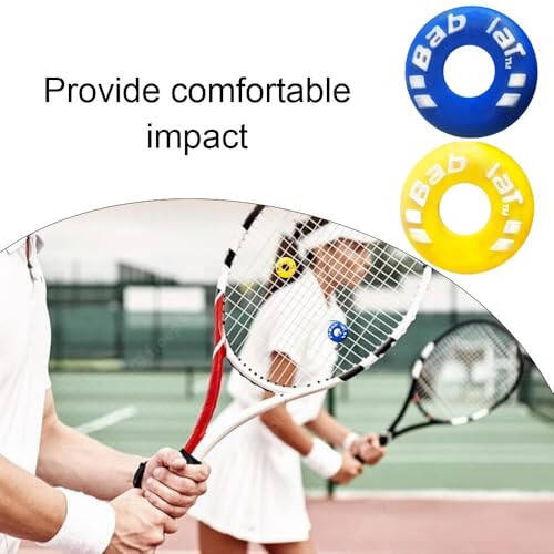 XIXILINRUIYUN 4 Piece Rubber Tire Shape Vibration Dampener Perdurable Tennis Racket Shock Absorber Soft Tennis Accessory Great for Tennis Players - 5