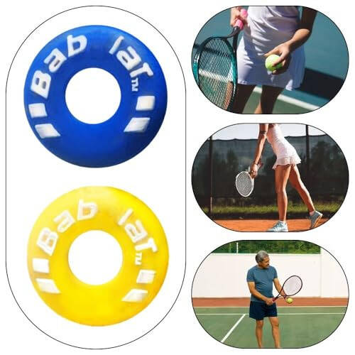 XIXILINRUIYUN 4 Piece Rubber Tire Shape Vibration Dampener Perdurable Tennis Racket Shock Absorber Soft Tennis Accessory Great for Tennis Players - 6