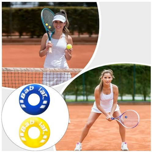 XIXILINRUIYUN 4 Piece Rubber Tire Shape Vibration Dampener Perdurable Tennis Racket Shock Absorber Soft Tennis Accessory Great for Tennis Players - 7