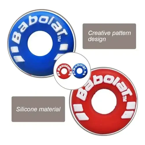 XIXILINRUIYUN 4 Piece Rubber Tire Shape Vibration Dampener Perdurable Tennis Racket Shock Absorber Soft Tennis Accessory Great for Tennis Players - 2
