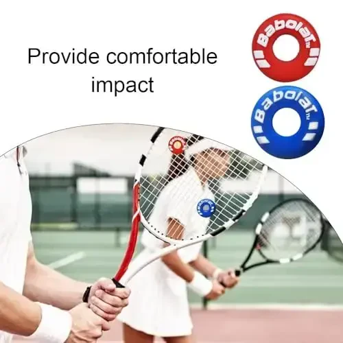 XIXILINRUIYUN 4 Piece Rubber Tire Shape Vibration Dampener Perdurable Tennis Racket Shock Absorber Soft Tennis Accessory Great for Tennis Players - 6