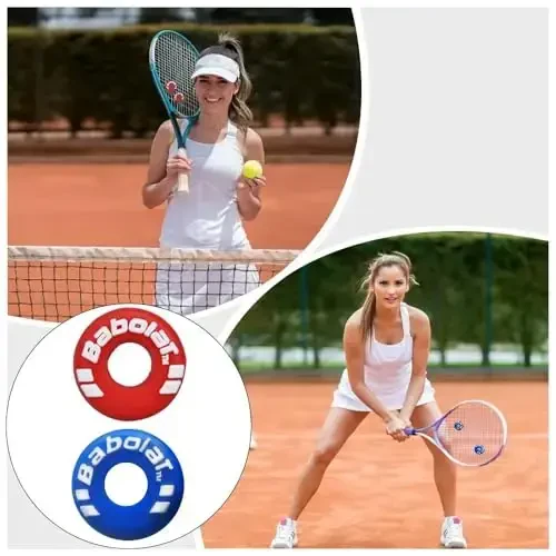 XIXILINRUIYUN 4 Piece Rubber Tire Shape Vibration Dampener Perdurable Tennis Racket Shock Absorber Soft Tennis Accessory Great for Tennis Players - 7