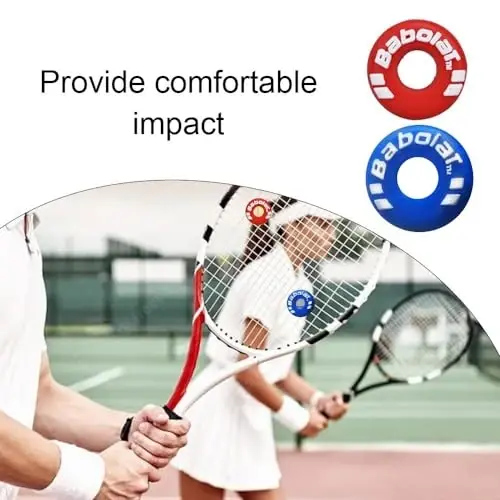 XIXILINRUIYUN 4 Piece Rubber Tire Shape Vibration Dampener Perdurable Tennis Racket Shock Absorber Soft Tennis Accessory Great for Tennis Players - 6