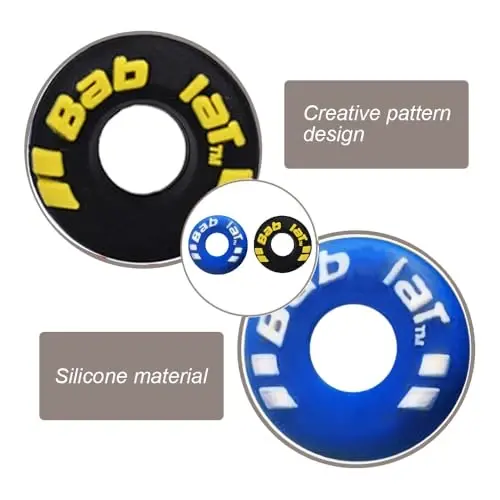 XIXILINRUIYUN 4 Piece Rubber Tire Shape Vibration Dampener Perdurable Tennis Racket Shock Absorber Soft Tennis Accessory Great for Tennis Players - 3