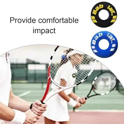 XIXILINRUIYUN 4 Piece Rubber Tire Shape Vibration Dampener Perdurable Tennis Racket Shock Absorber Soft Tennis Accessory Great for Tennis Players - 5