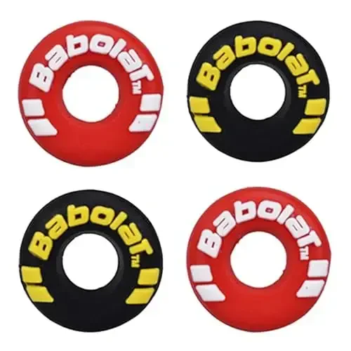 XIXILINRUIYUN 4 Piece Rubber Tire Shape Vibration Dampener Perdurable Tennis Racket Shock Absorber Soft Tennis Accessory Great for Tennis Players 