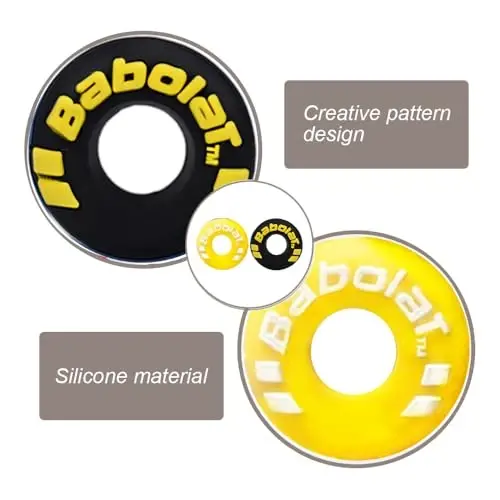 XIXILINRUIYUN 4 Piece Rubber Tire Shape Vibration Dampener Perdurable Tennis Racket Shock Absorber Soft Tennis Accessory Great for Tennis Players - 7