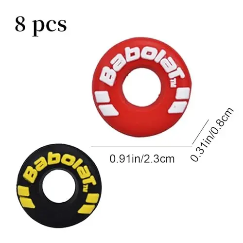 XIXILINRUIYUN 4 Piece Rubber Tire Shape Vibration Dampener Perdurable Tennis Racket Shock Absorber Soft Tennis Accessory Great for Tennis Players - 2