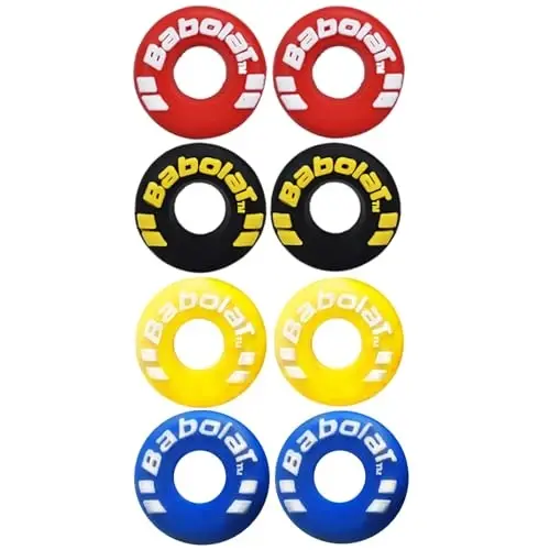 XIXILINRUIYUN 4 Piece Rubber Tire Shape Vibration Dampener Perdurable Tennis Racket Shock Absorber Soft Tennis Accessory Great for Tennis Players - 1
