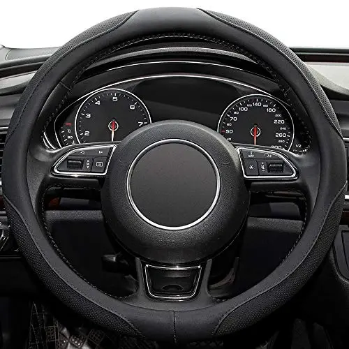 Xizopucy 14inch Prius Civic uchun rul g'ilofi, S(14-14.25inch)-Bej mikrofiber teri nafas oladigan, sirpanishga qarshi avtomobil aksessuarlari - XIZOPUCY (1)