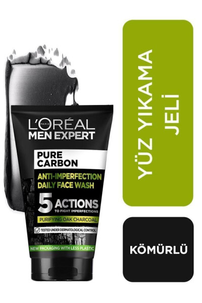 Xl Erkaklar uchun Parvarish To'plami Total Clean Dush Geli Pure Charcoal Yuz Yuvish Geli Deodorant Roll On - L'OREAL PARIS (1)