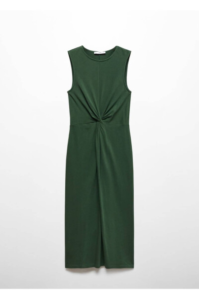 Хлопчатобумажное платье с пуговицами - 3