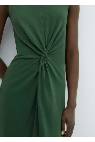 Хлопчатобумажное платье с пуговицами - 8