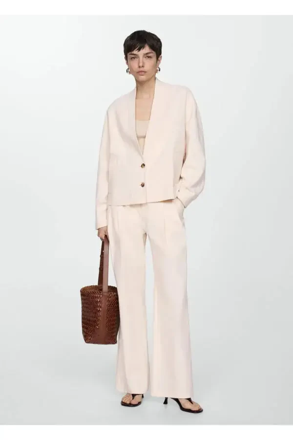 Хлопковая куртка с V-образным вырезом - 2