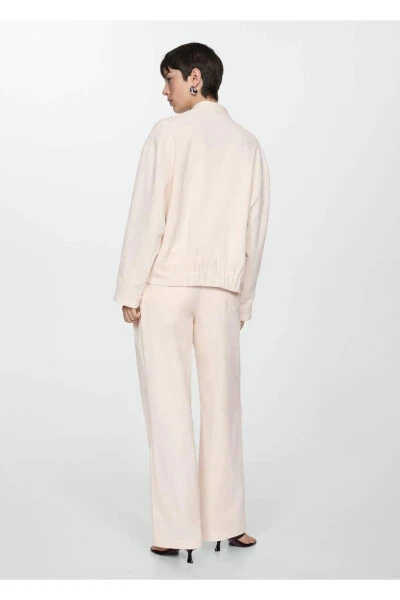 Хлопковая куртка с V-образным вырезом - 4