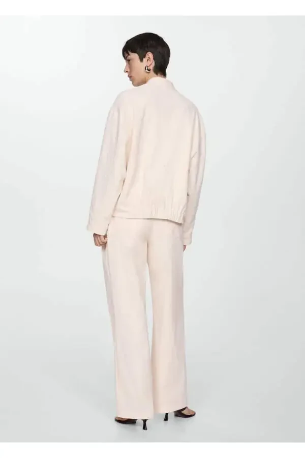 Хлопковая куртка с V-образным вырезом - 4