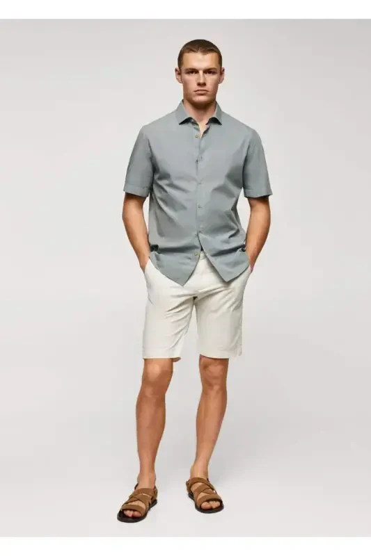 Хлопковая легкая футболка - Темно-желтый - 2