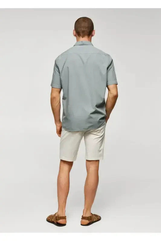 Хлопковая легкая футболка - Темно-желтый - 4