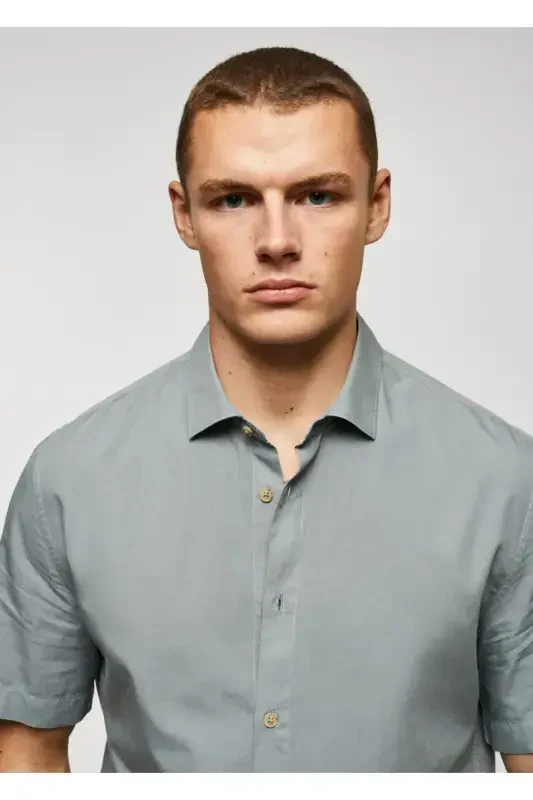 Хлопковая легкая футболка - Темно-желтый - 6