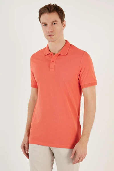 Хлопковая рубашка поло с пуговицами Regular Fit 5902739 - 17