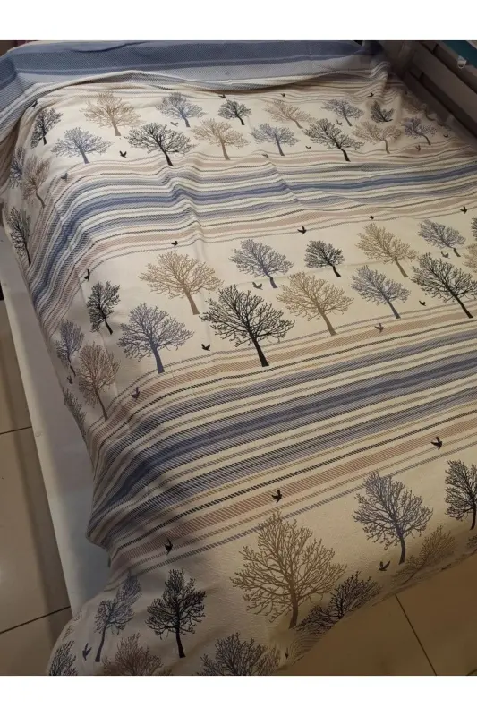 Хлопковое покрывало 150x240 см с рисунком 